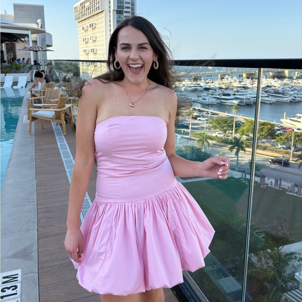 Pink Strapless Dress